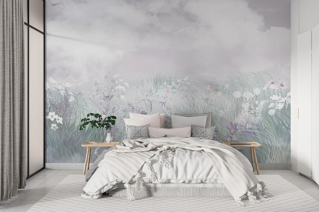 Blumenwiese unter Wolken — Interieur 2