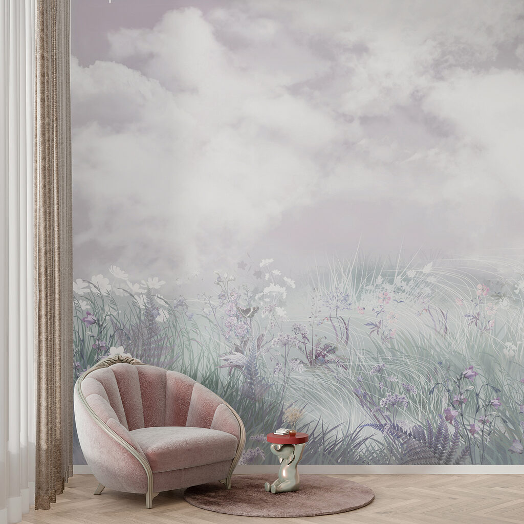 Blumenwiese unter Wolken — Interieur 4