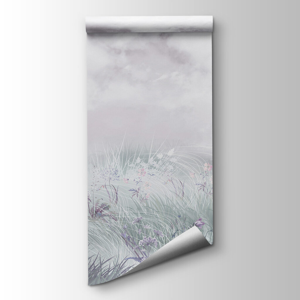 Blumenwiese unter Wolken — Produktansicht