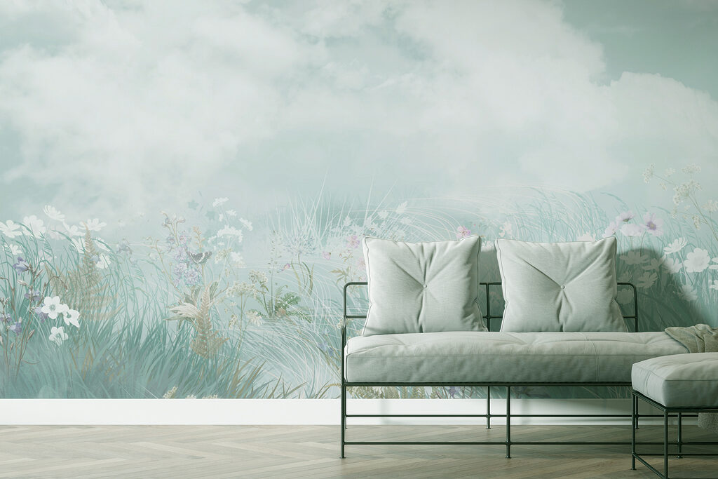 Blumenwiese unter Wolken — Interieur 2
