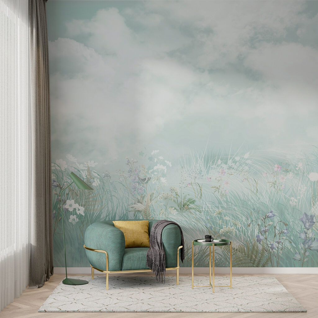 Blumenwiese unter Wolken — Interieur 3