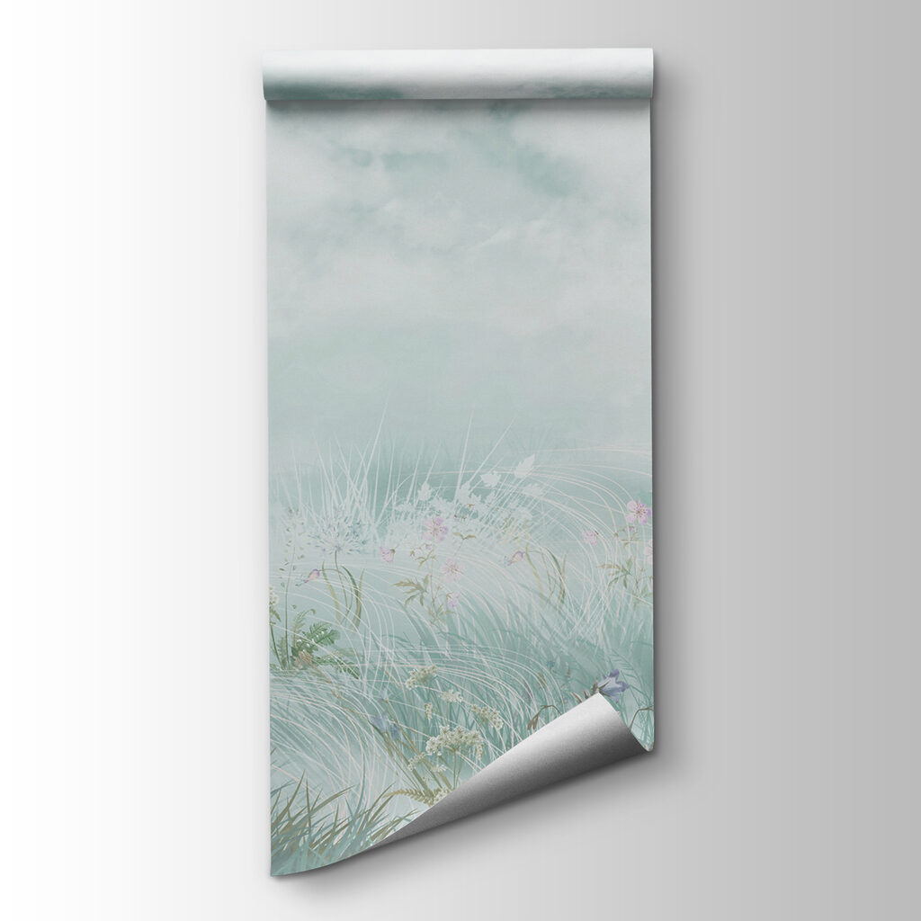 Blumenwiese unter Wolken — Produktansicht