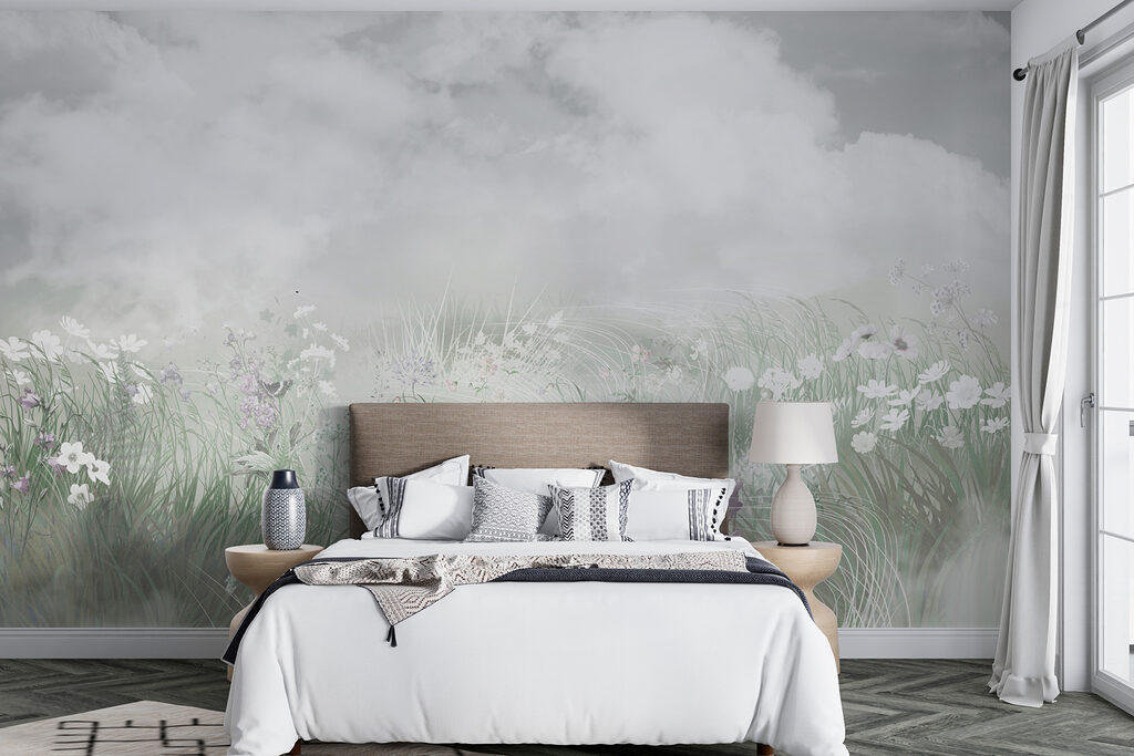 Blumenwiese unter Wolken — Interieur 1