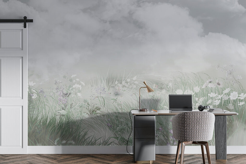 Blumenwiese unter Wolken — Interieur 3
