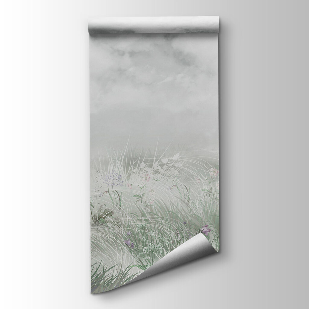 Blumenwiese unter Wolken — Produktansicht