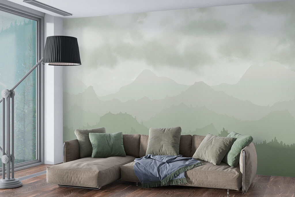 Bergwald unter tiefen Wolken — Interieur 2