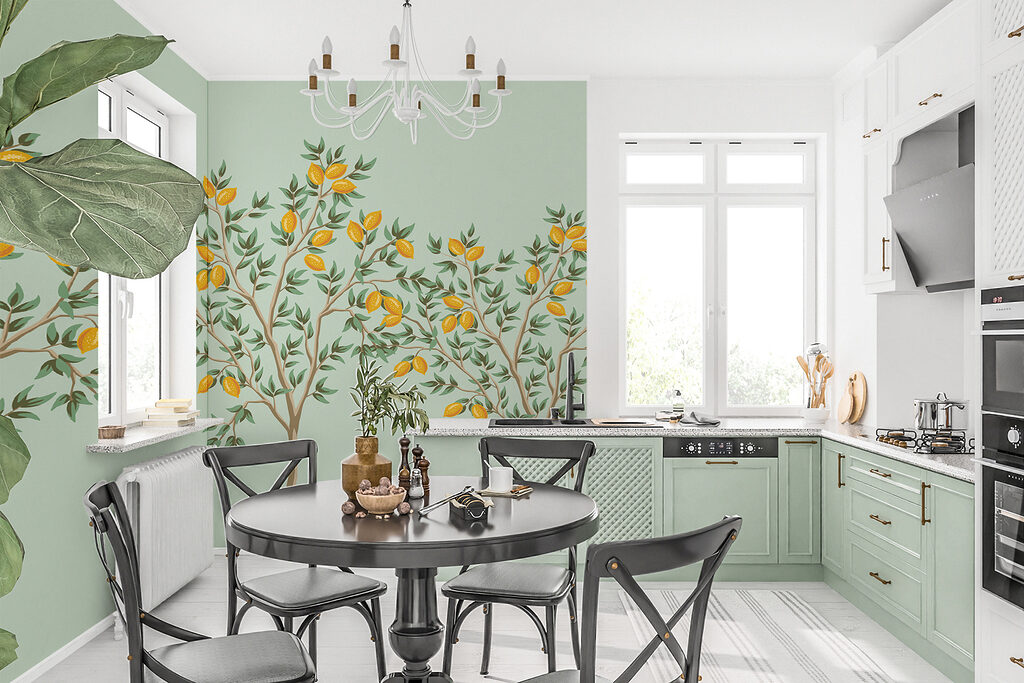 Zitronenbäumchen in Reihe — Interieur 1