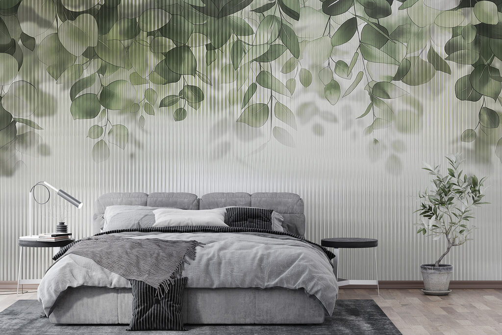 Hängende runde Blättchen in einem Interieur
