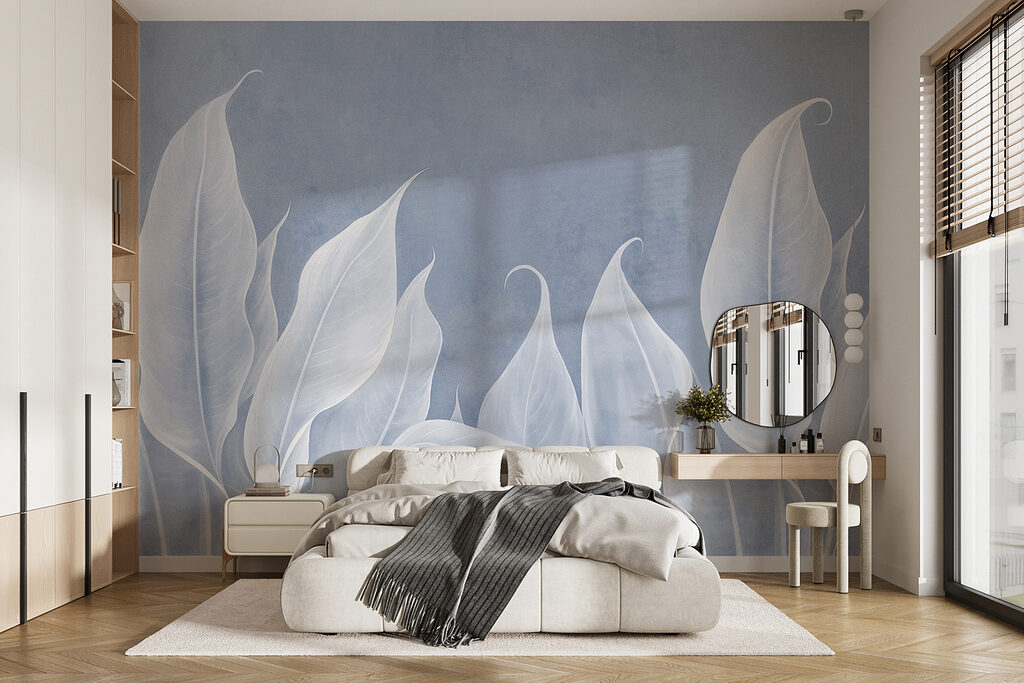 Aufstrebende Blätter in einem Interieur
