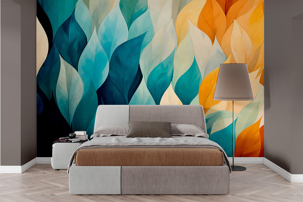 Bunte Blätter in Reihe — Interieur 1