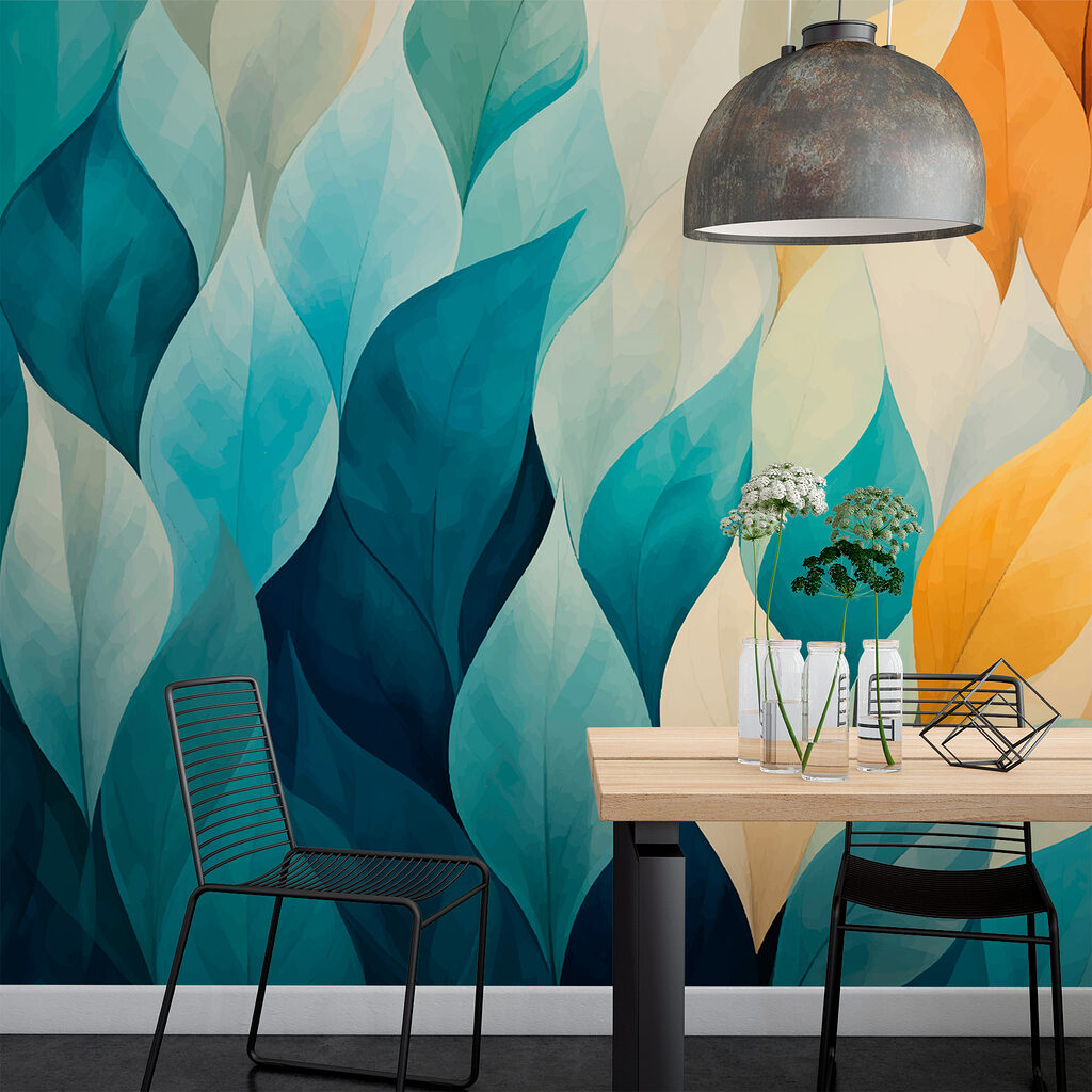 Bunte Blätter in Reihe — Interieur 3