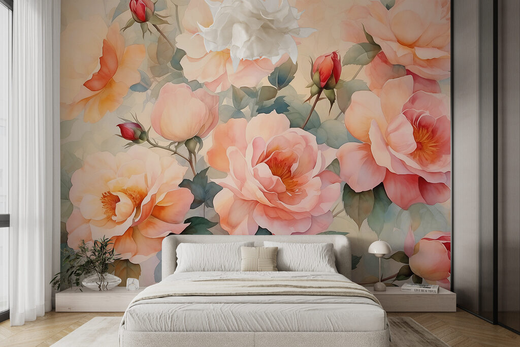 Zarte Rosen in Pastell — Interieur 1