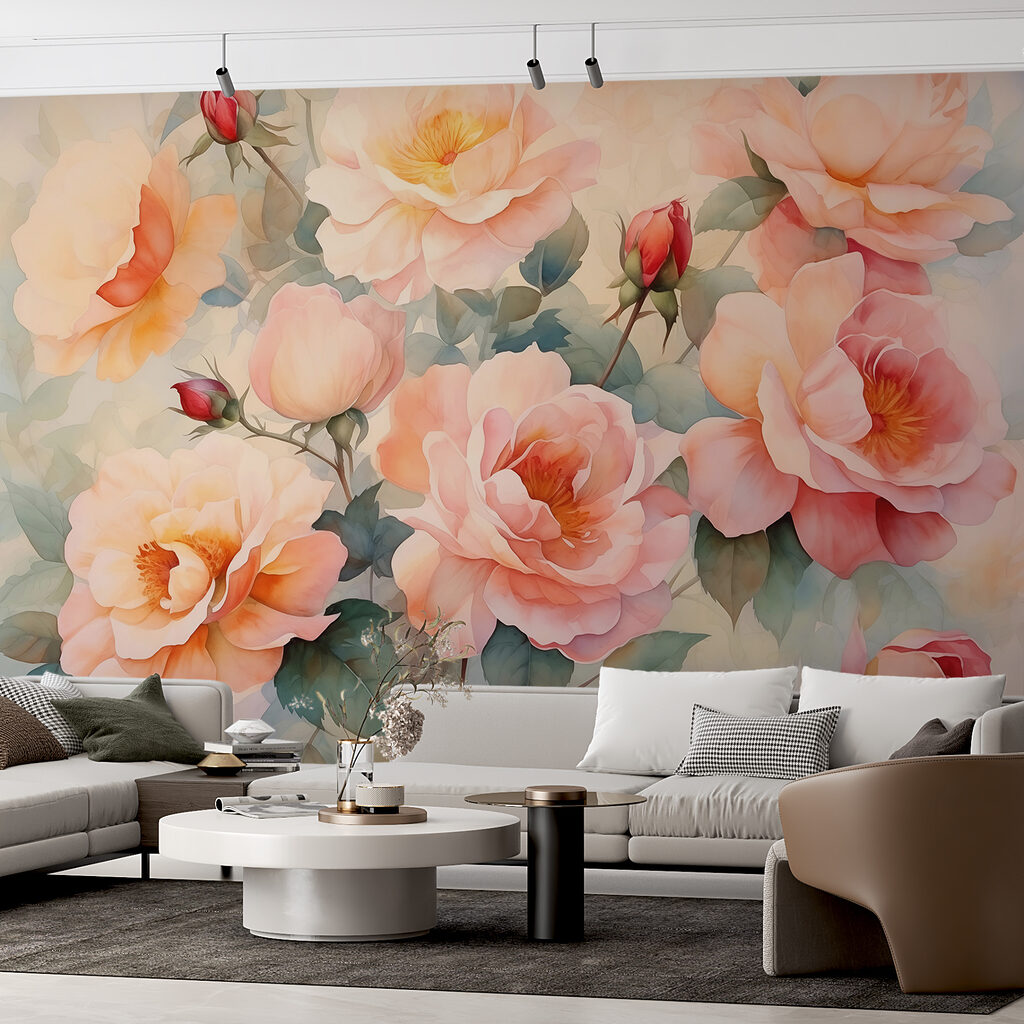 Zarte Rosen in Pastell — Interieur 2