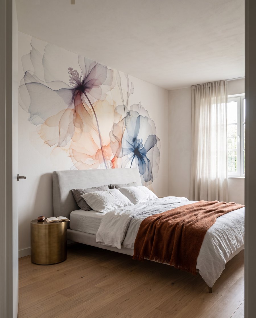 Blüten aus Licht in einem Interieur