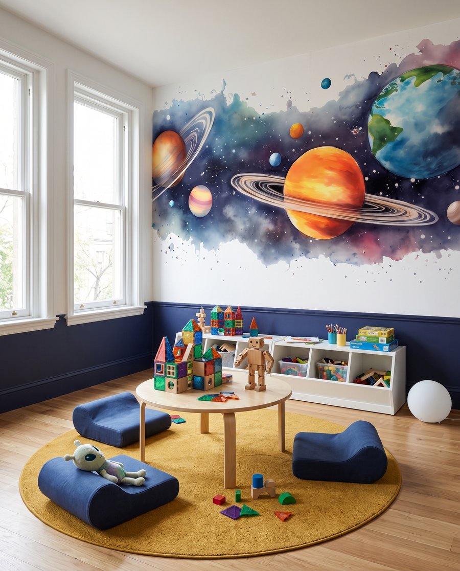 Planeten und Farbkleckse — Interieur 2