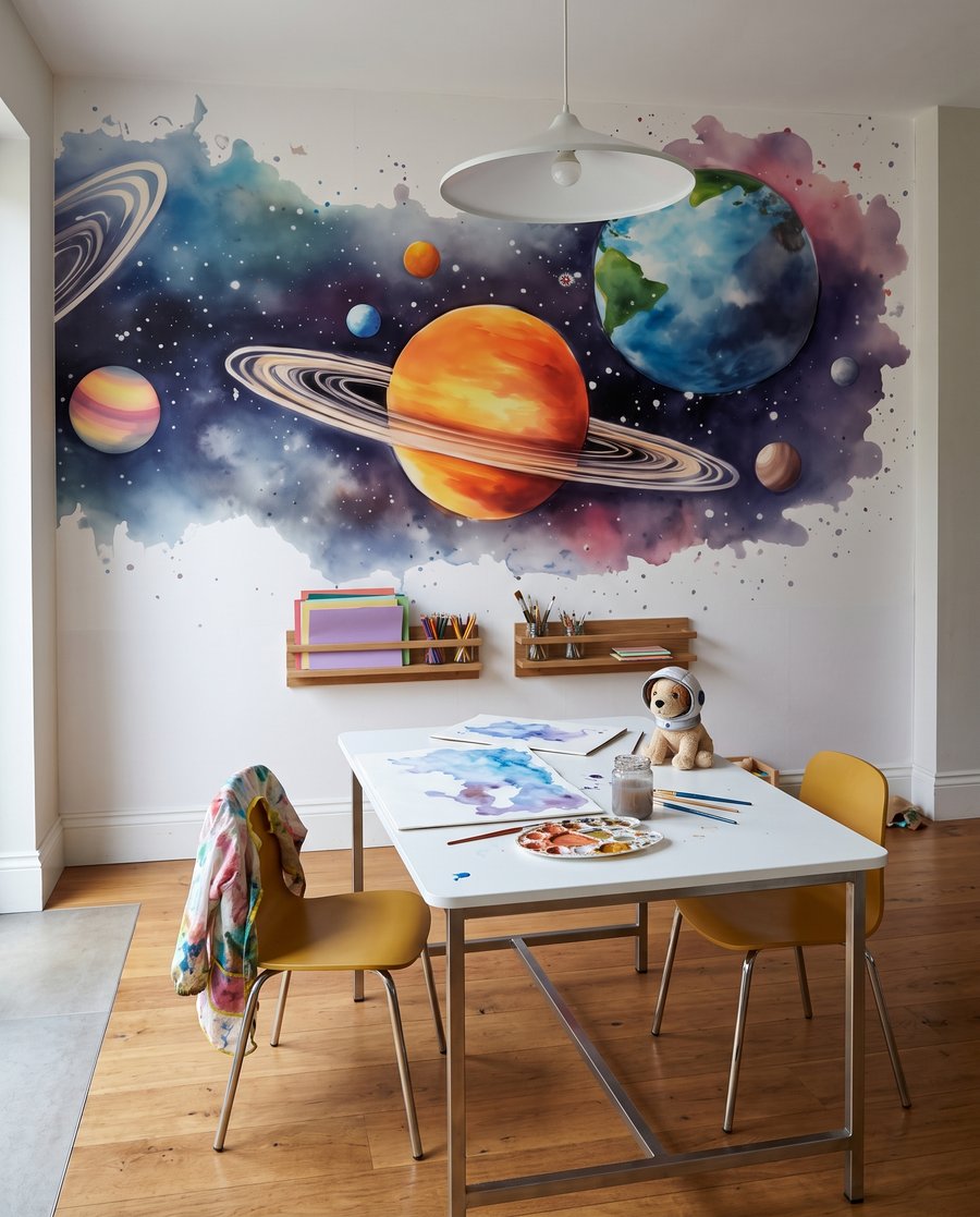Planeten und Farbkleckse — Interieur 3