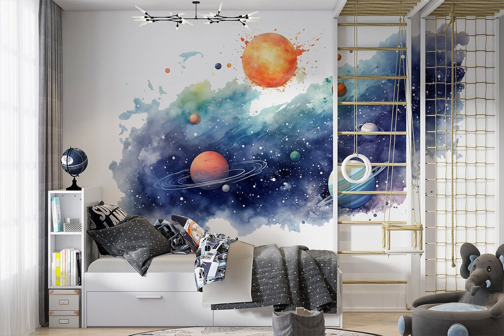 Sonne zwischen Sternen in einem Interieur