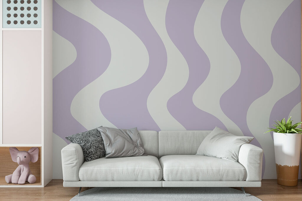 Breite Wellen nebeneinander in einem Interieur