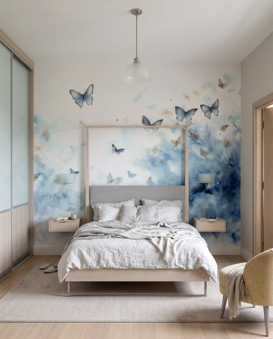 Schmetterlinge in blauen Wolken — Interieur 2