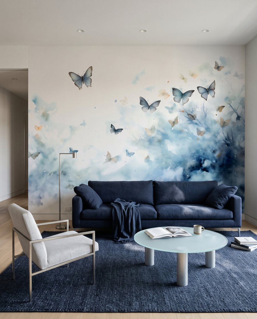 Schmetterlinge in blauen Wolken — Interieur 3