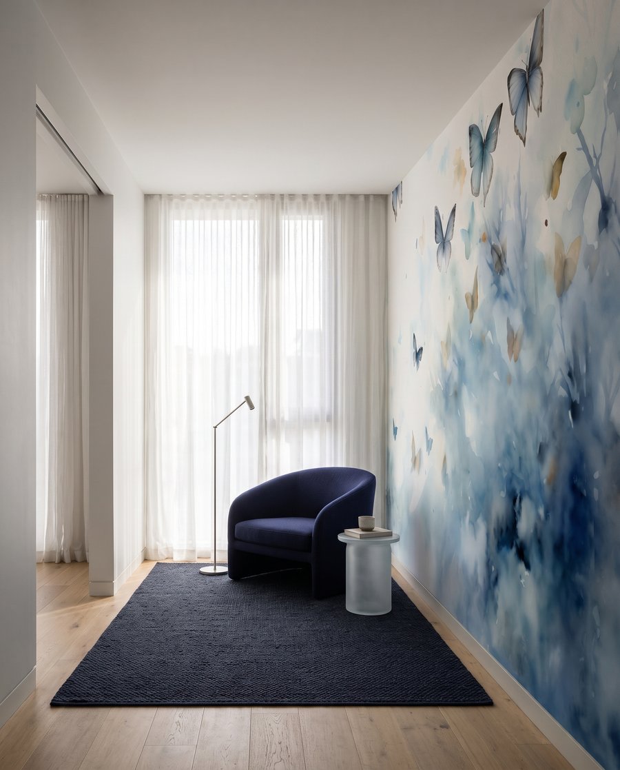Schmetterlinge in blauen Wolken — Interieur 4