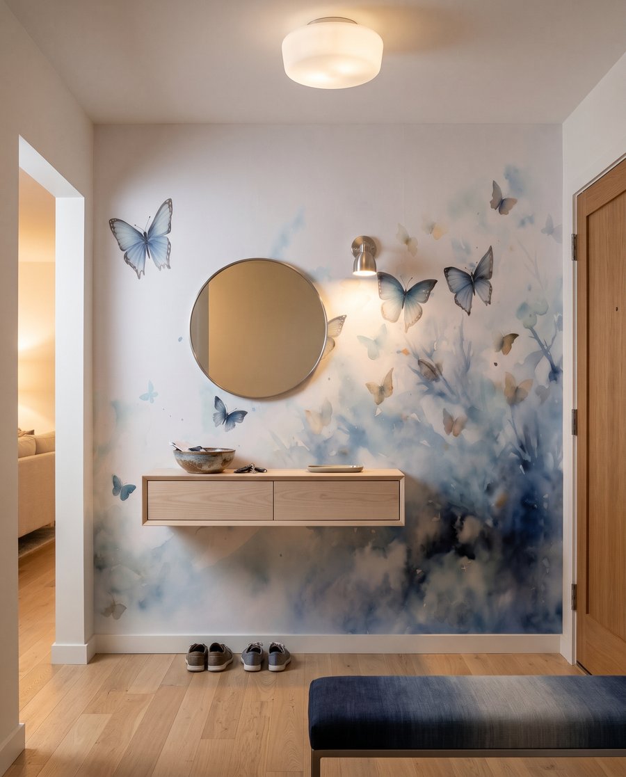 Schmetterlinge in blauen Wolken — Interieur 5