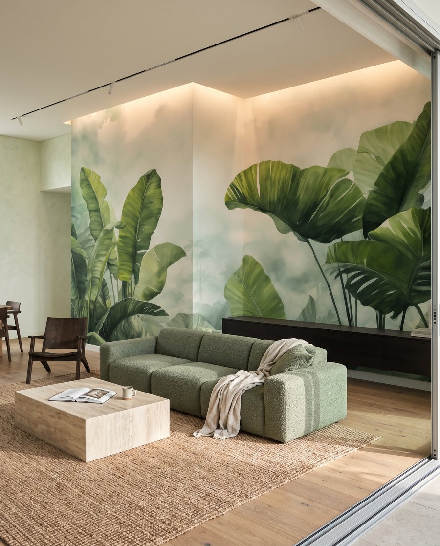 Großes Blatt im Waldlicht — Interieur 3