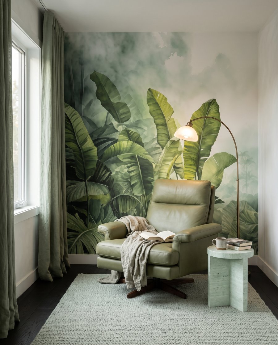 Großes Blatt im Waldlicht — Interieur 4