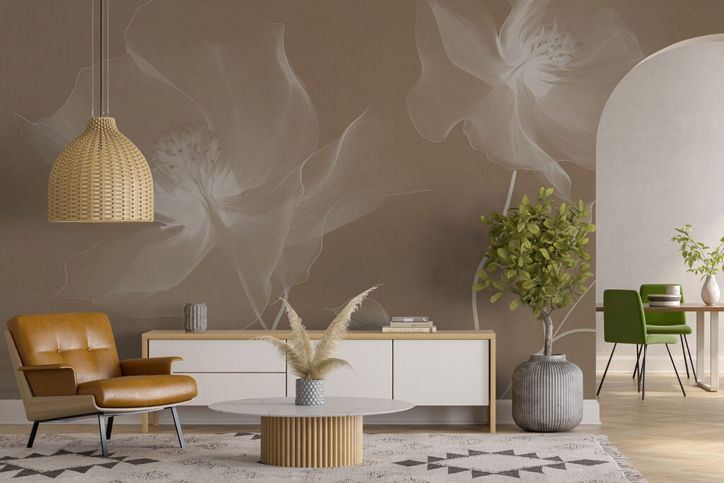 Blüten wie Rauchschleier in einem Interieur