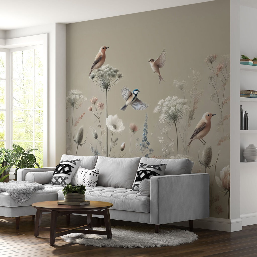 Vögel zwischen Blüten — Interieur 8