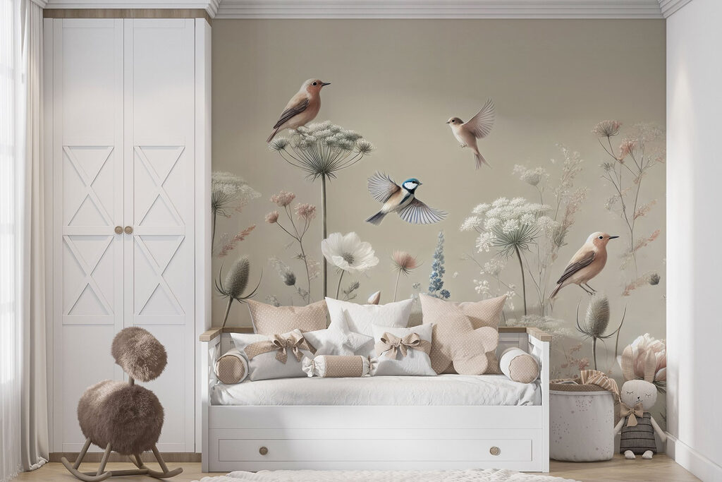Vögel zwischen Blüten — Interieur 5