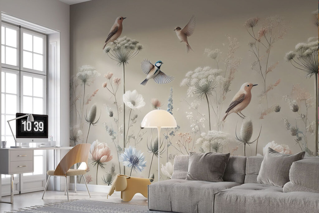 Vögel zwischen Blüten — Interieur 6