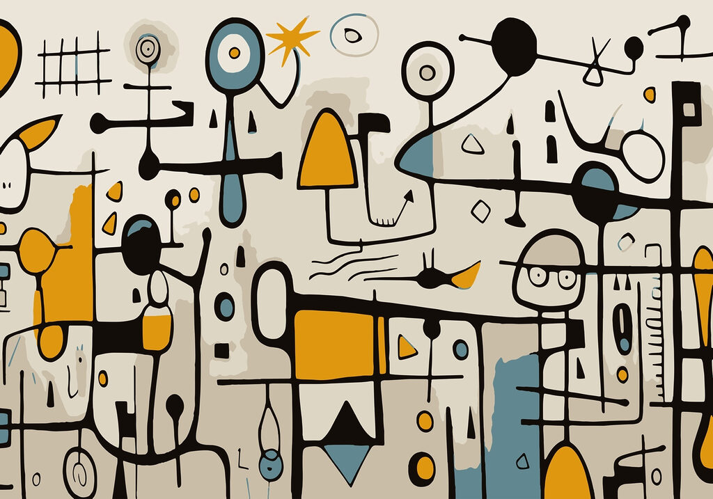 Augen und grafische Formen — ganzes Design