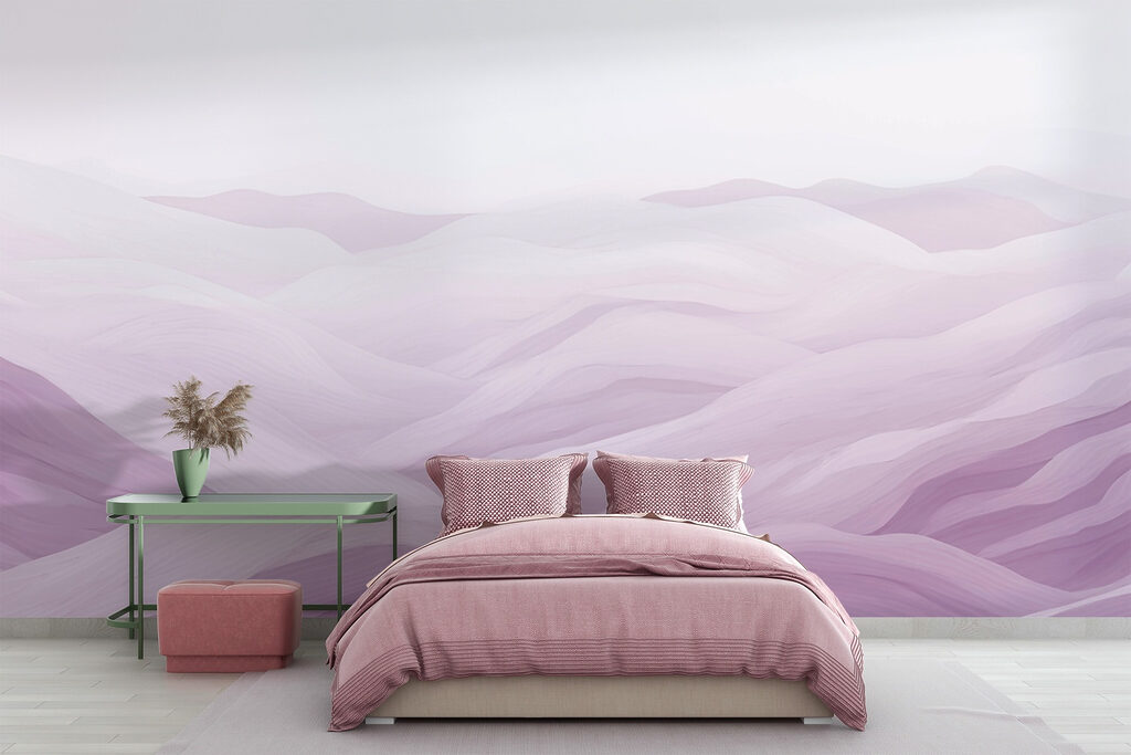 Sanfte Täler in Pinselstrichen in einem Interieur