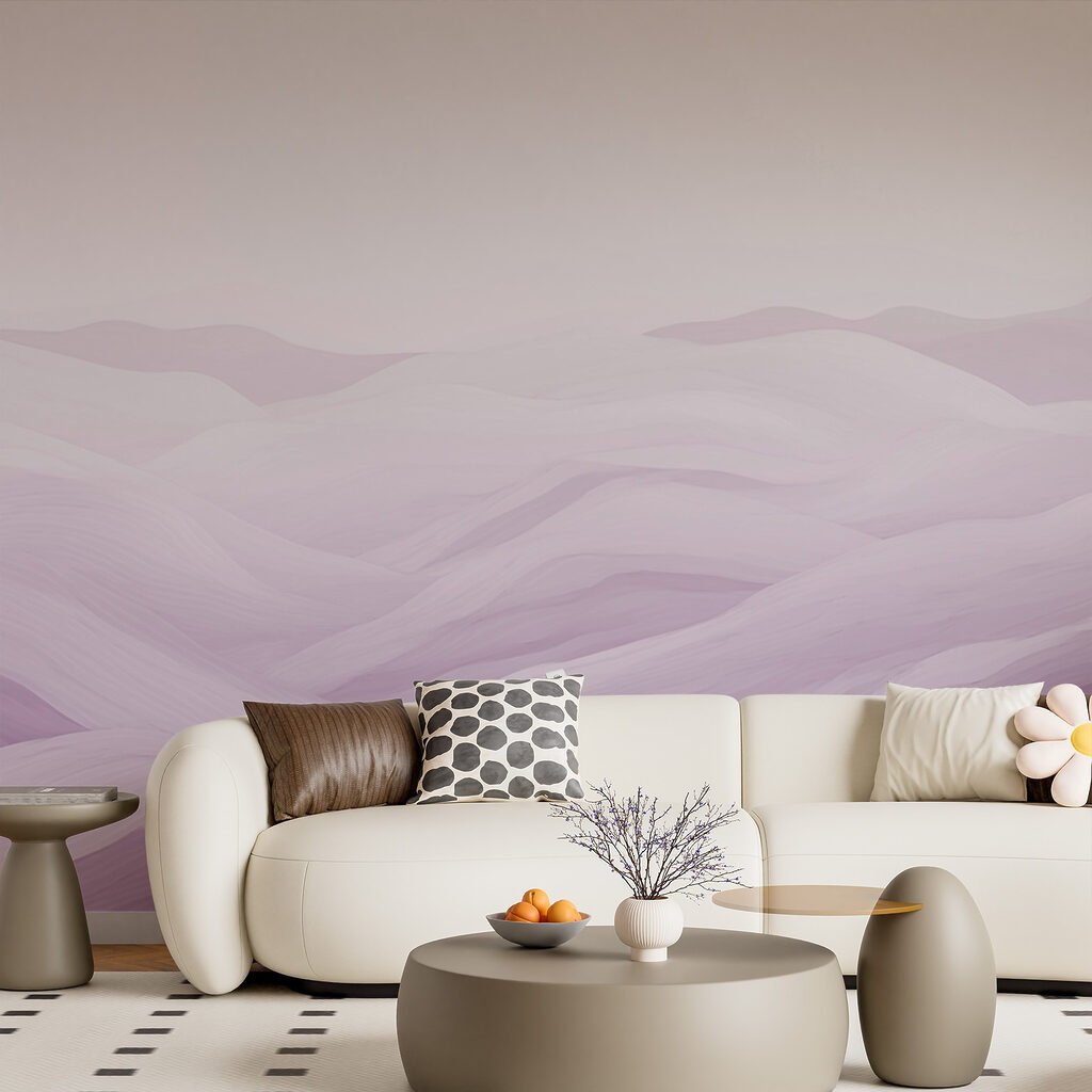Sanfte Täler in Pinselstrichen in einem Interieur