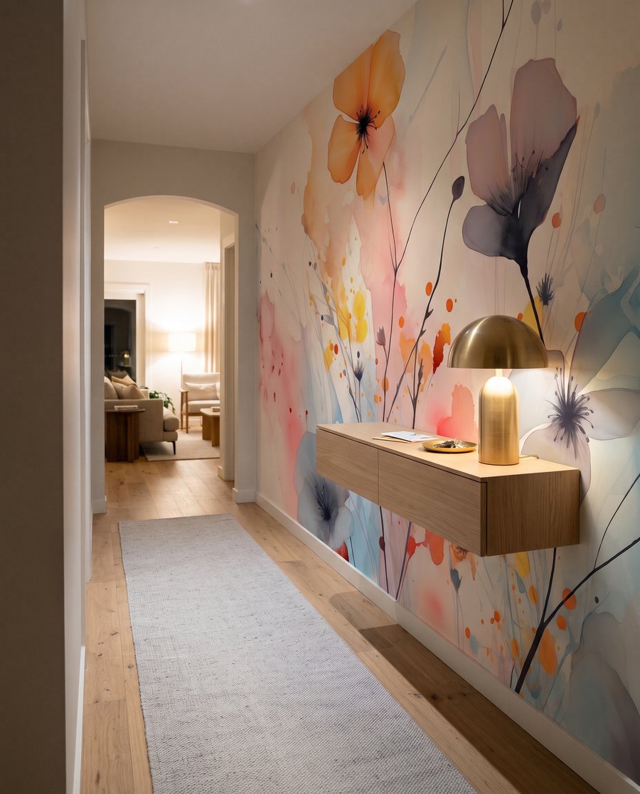 Blumen in Aquarellflecken — Interieur 5