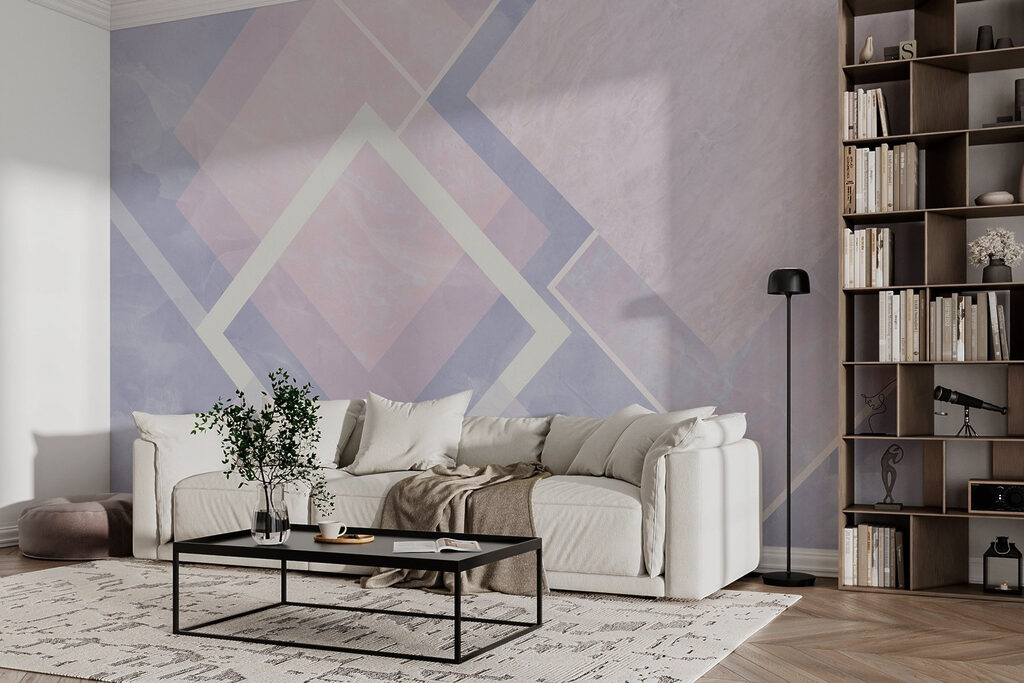 Weiße Rauten auf Farbflächen — Interieur 2