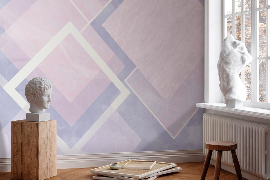 Weiße Rauten auf Farbflächen — Interieur 3