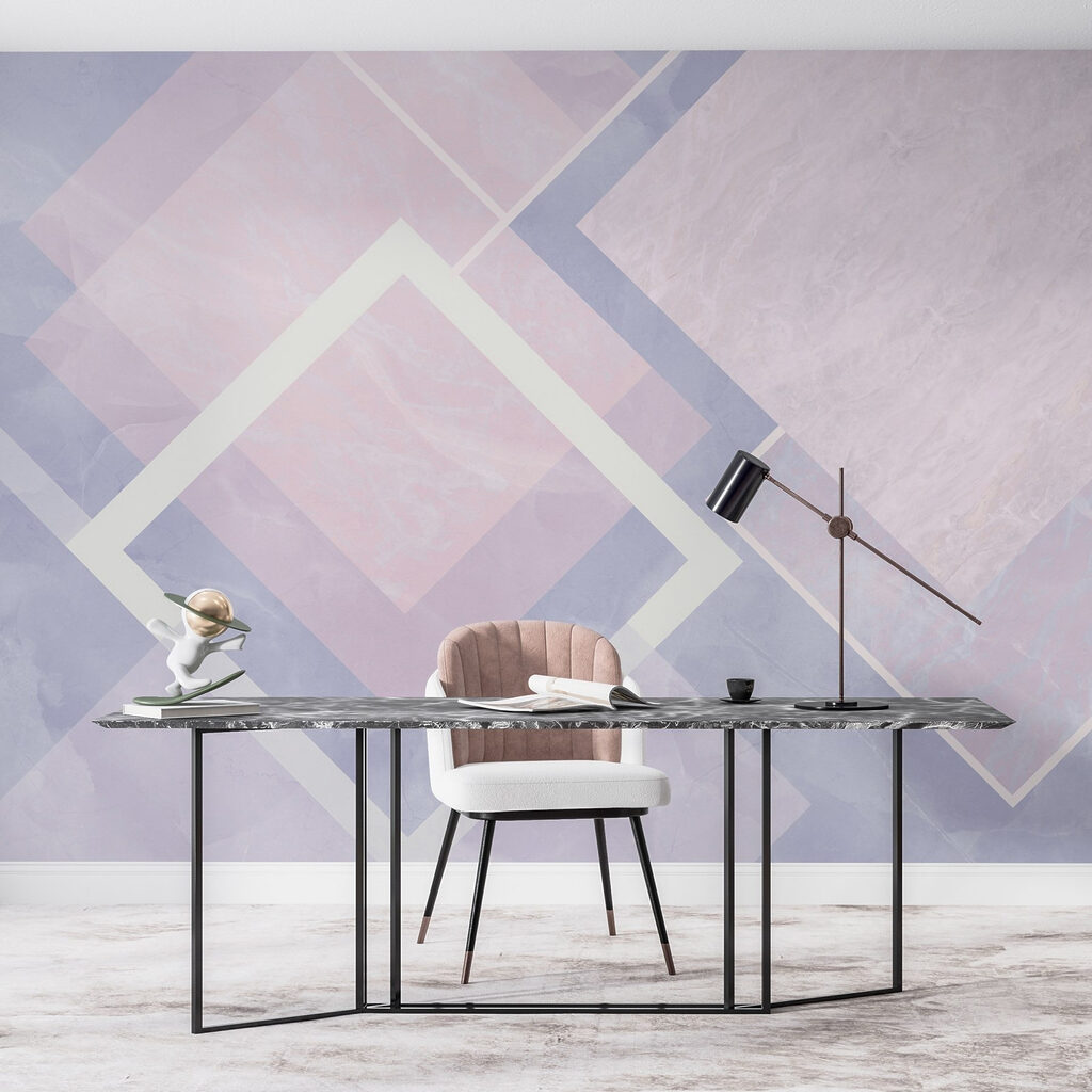 Weiße Rauten auf Farbflächen — Interieur 4