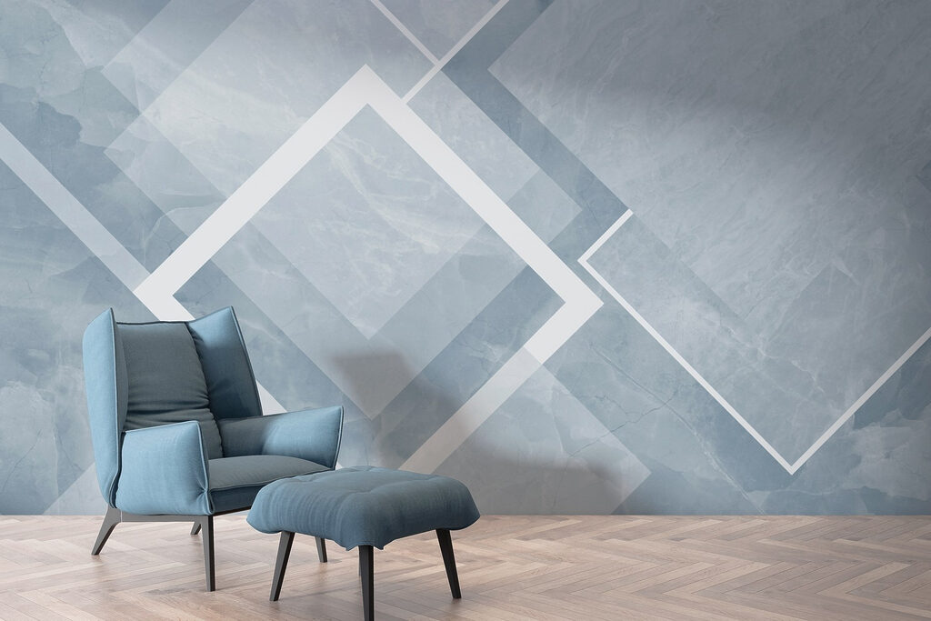 Weiße Rauten auf Farbflächen — Interieur 2