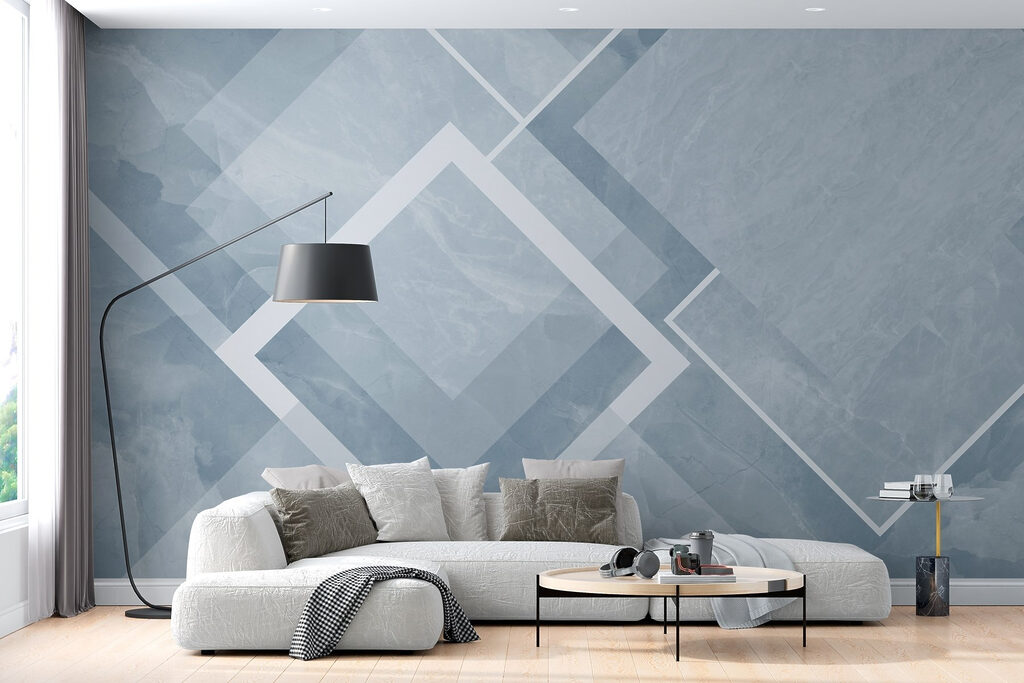 Weiße Rauten auf Farbflächen — Interieur 3