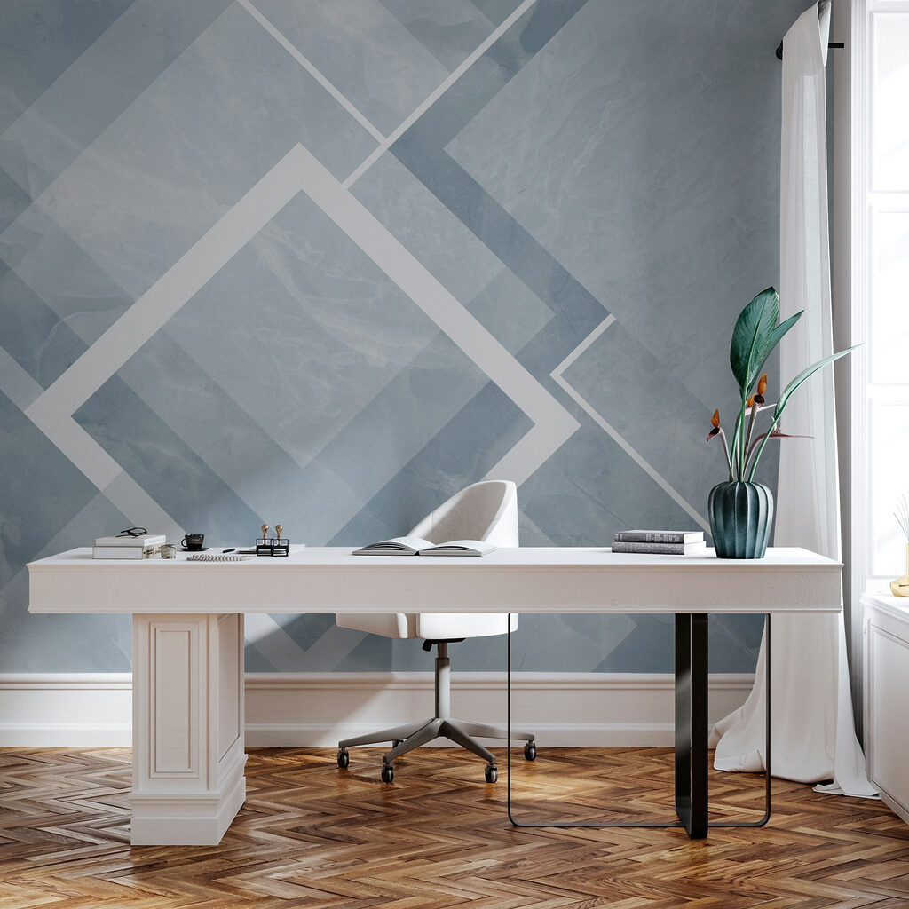 Weiße Rauten auf Farbflächen — Interieur 4
