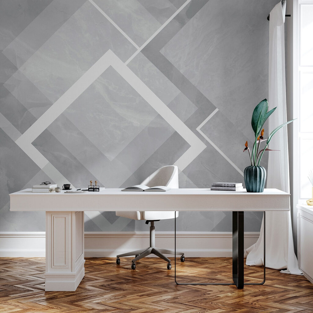 Weiße Rauten auf Farbflächen — Interieur 3