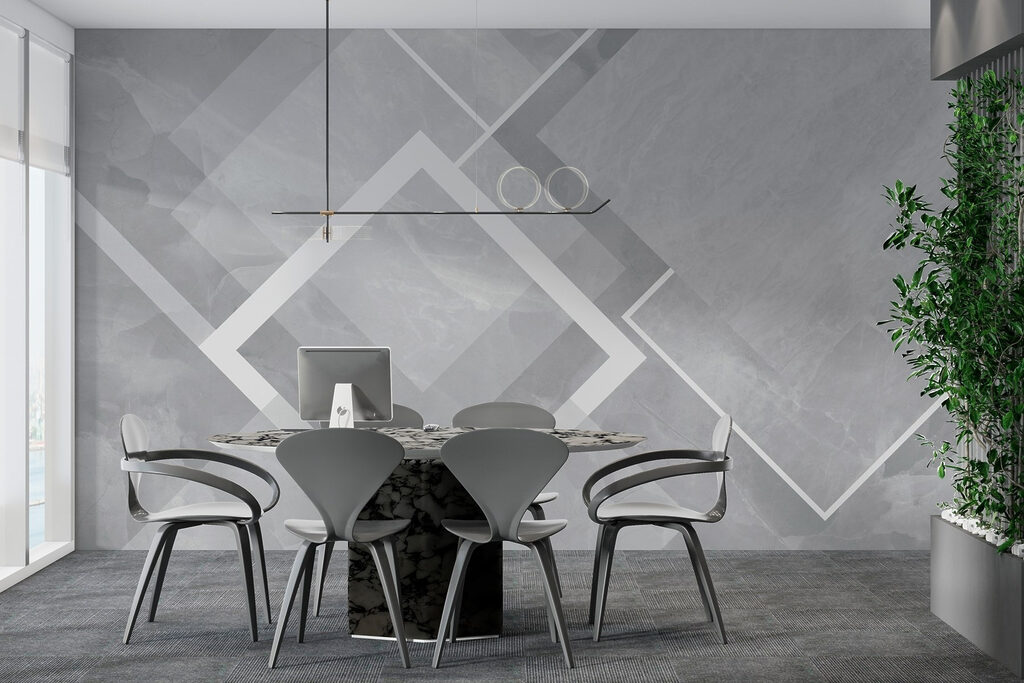 Weiße Rauten auf Farbflächen — Interieur 5