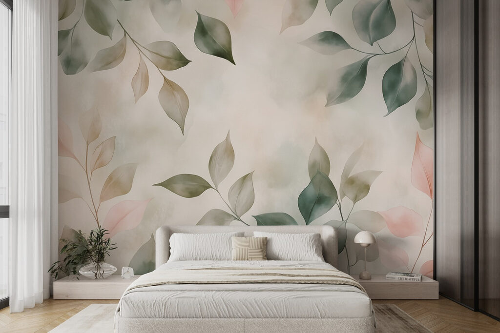 Blattzweige in rosa Schatten — Interieur 1