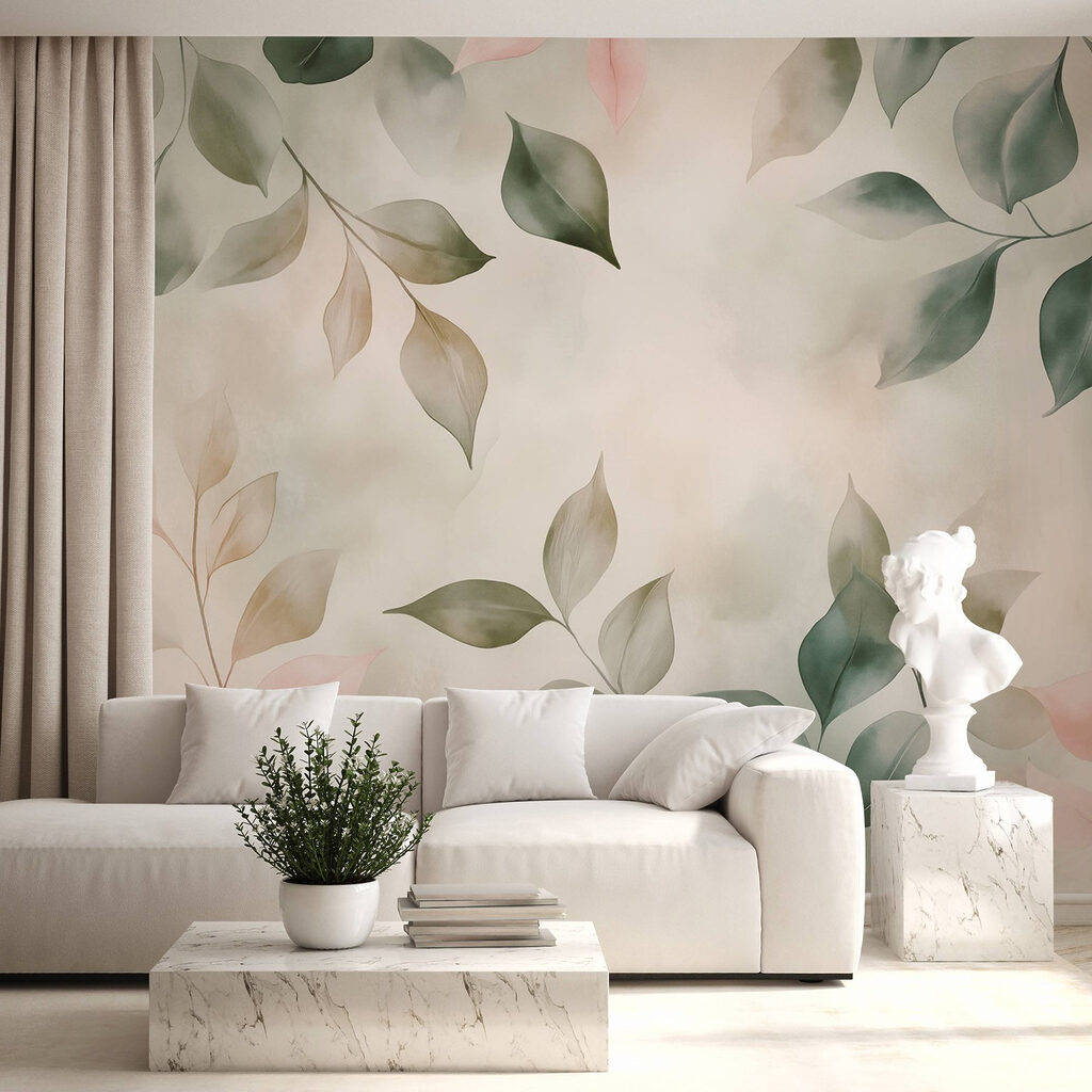 Blattzweige in rosa Schatten — Interieur 3
