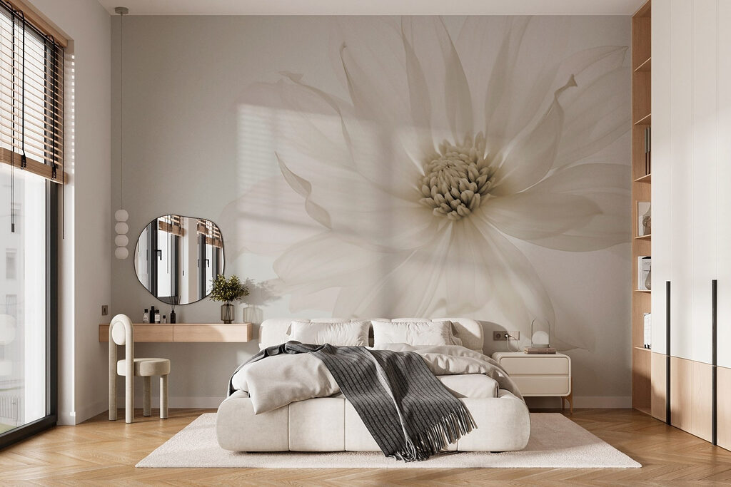 Eine Blüte voller Licht in einem Interieur