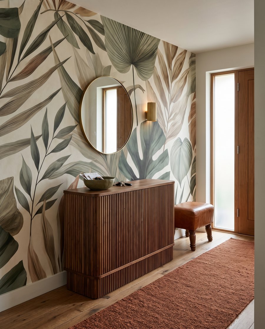 Tropische Blätter in Naturtönen — Interieur 7