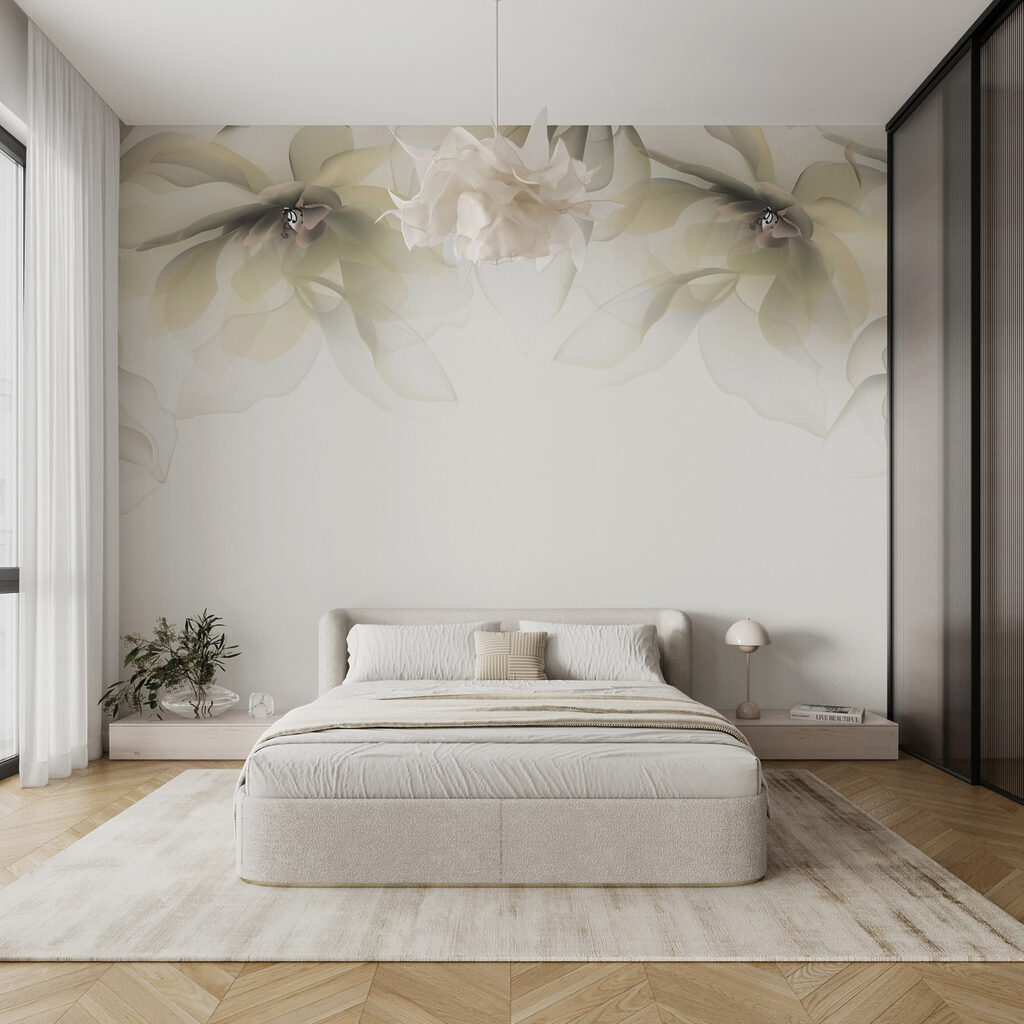 Blüten als Baldachin in einem Interieur