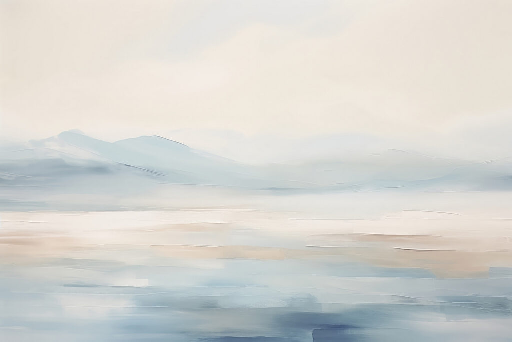Pastellhorizont am Wasser — ganzes Design